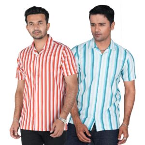 02 Pcs Combo Half Sleeve Shirt-26513S.