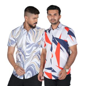 02 Pcs Combo Half Sleeve Shirt-26514S.