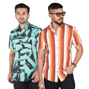 02 Pcs Combo Half Sleeve Shirt-26515S.